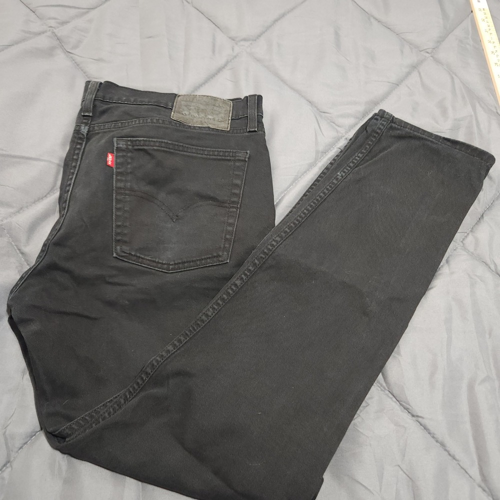 Levis‎ 510 Skinny Fit Jeans Mens 36x34 Black Denim Stretch Pants (See Size)